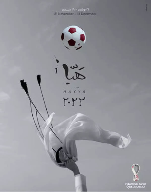 Cartaz da Copa do Mundo de futebol de 2022, no Catar